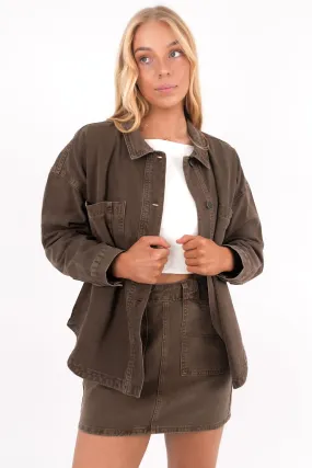 Dale Shacket Cocoa HighVisibility Trims