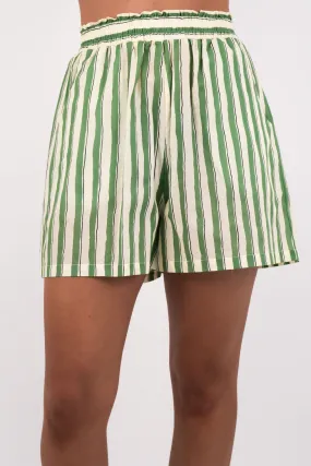 Seraphina Shorts Green Stripe Luxury Feel