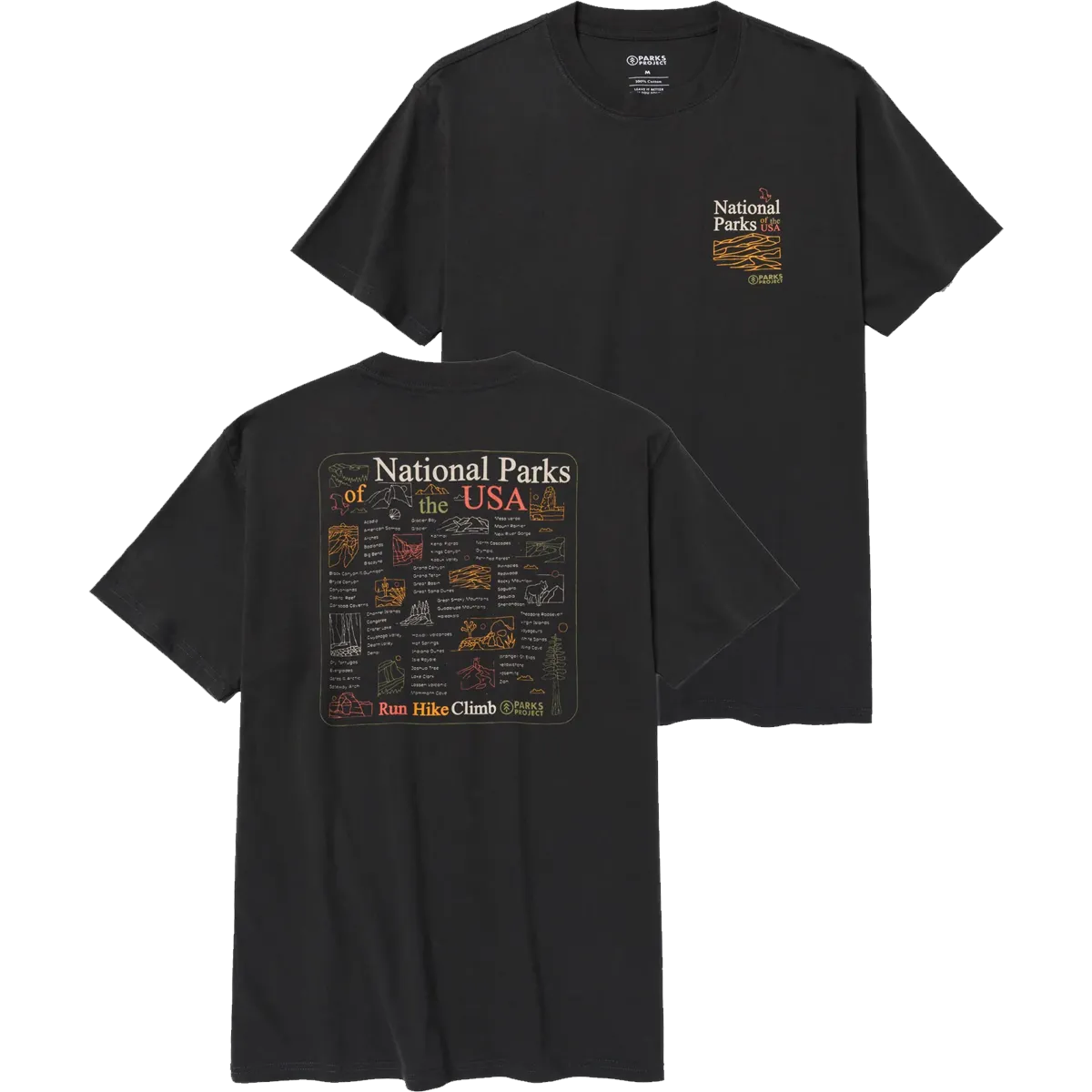 National Park Outline Checklist Tee Minimalist purity Easy-Going Style