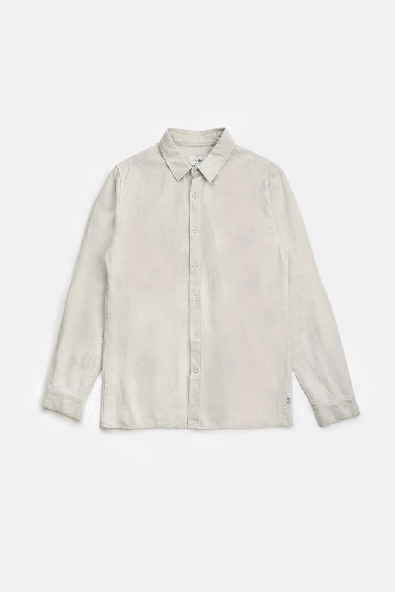 Classic Linen Long Sleeve Shirt Sand Stylish Appearance
