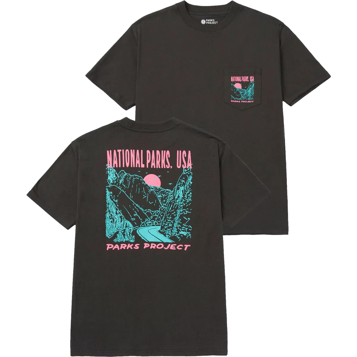 Anti Odor Technology AllDay Comfort National Parks Puff Print Pocket Tee