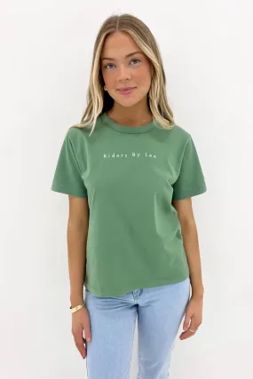 Classic Tee Herb Raw Hem Finish Easy Care Material