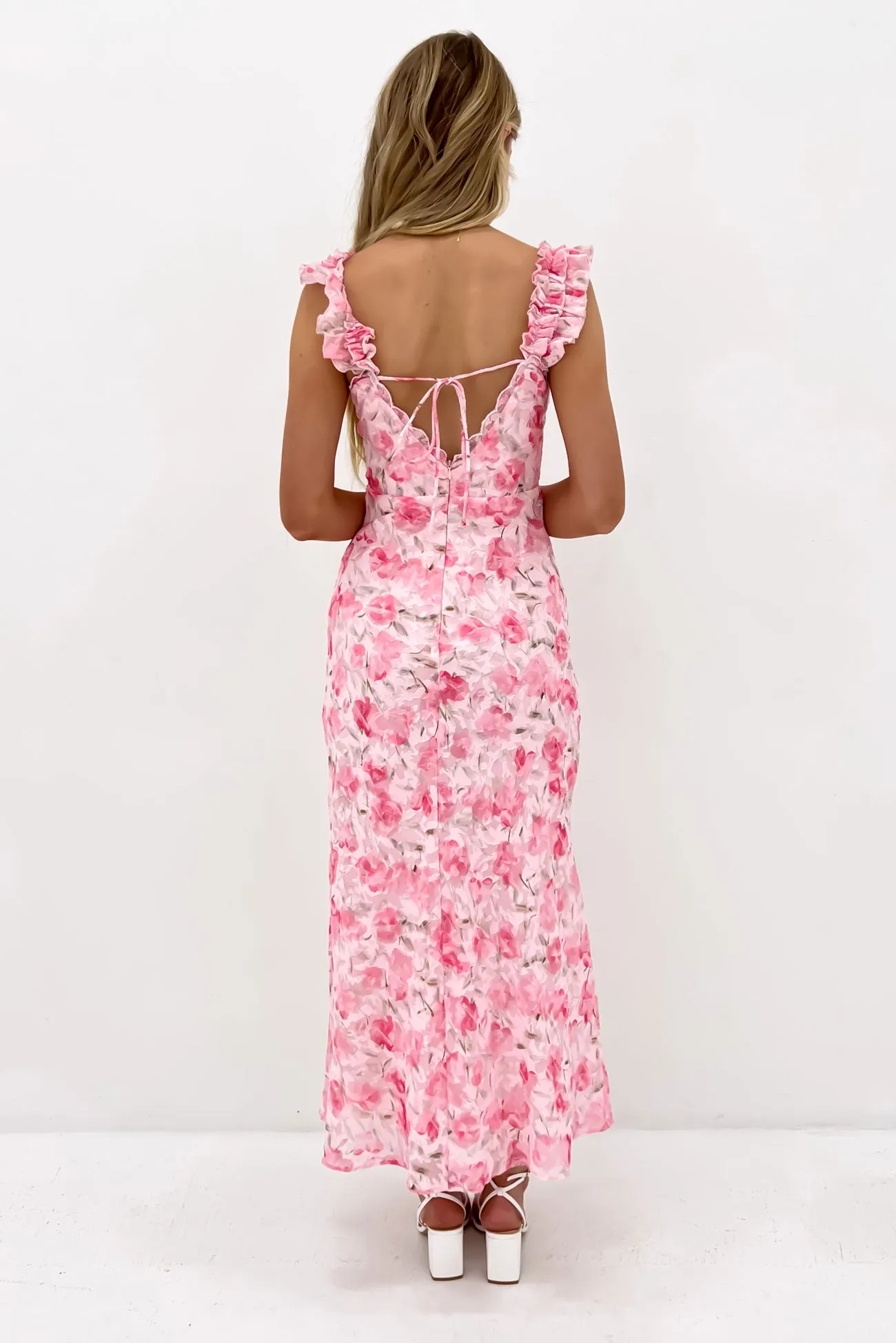 Evening Mood Javier Maxi Dress Pink Rose