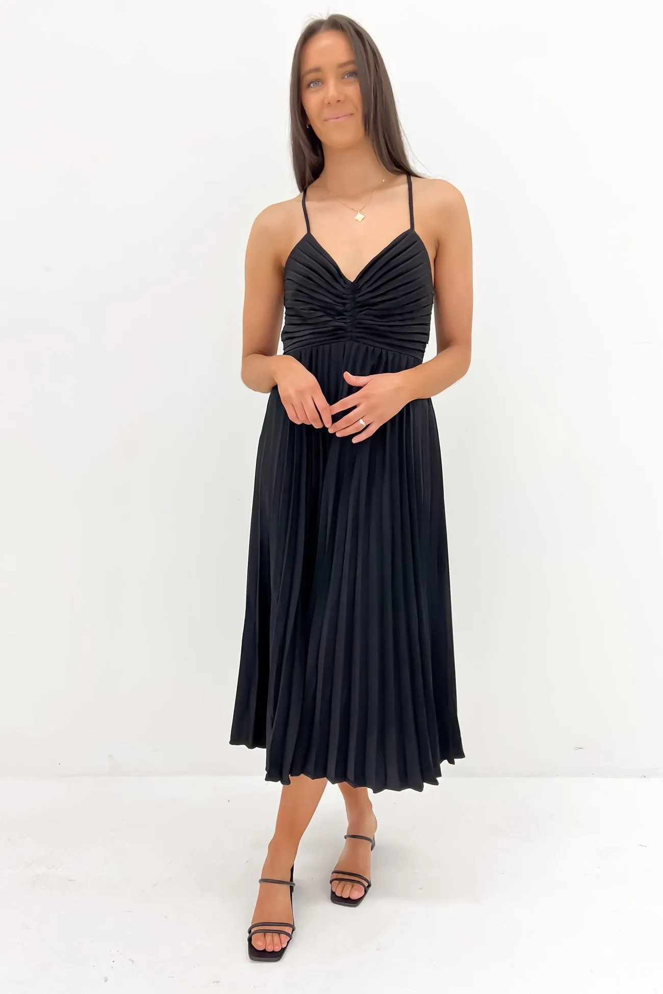 Clydie Midi Dress Black Timeless Look