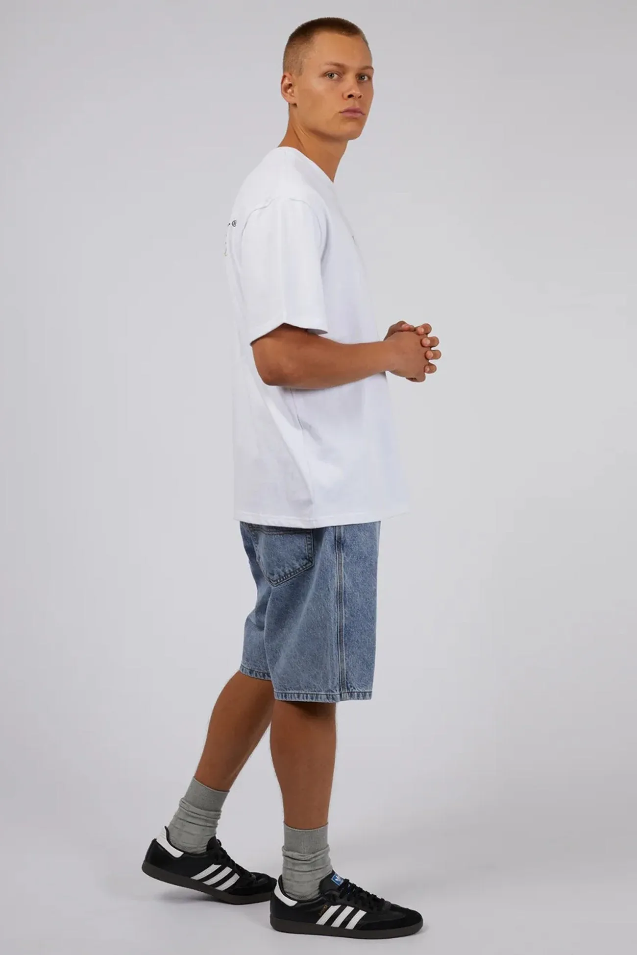 Coastal Tee White Wicking Interlock Knit