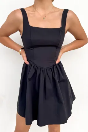 Feminine Layers Travel Staple Codie Mini Dress Black