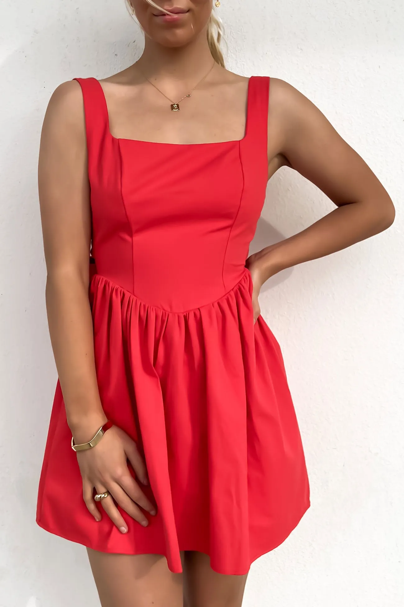 Codie Mini Dress Red Tall-Fit Sophisticated Touch
