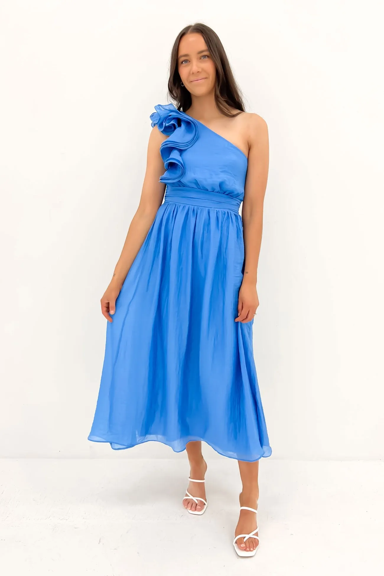 Colby Midi Dress Blue Classy Look
