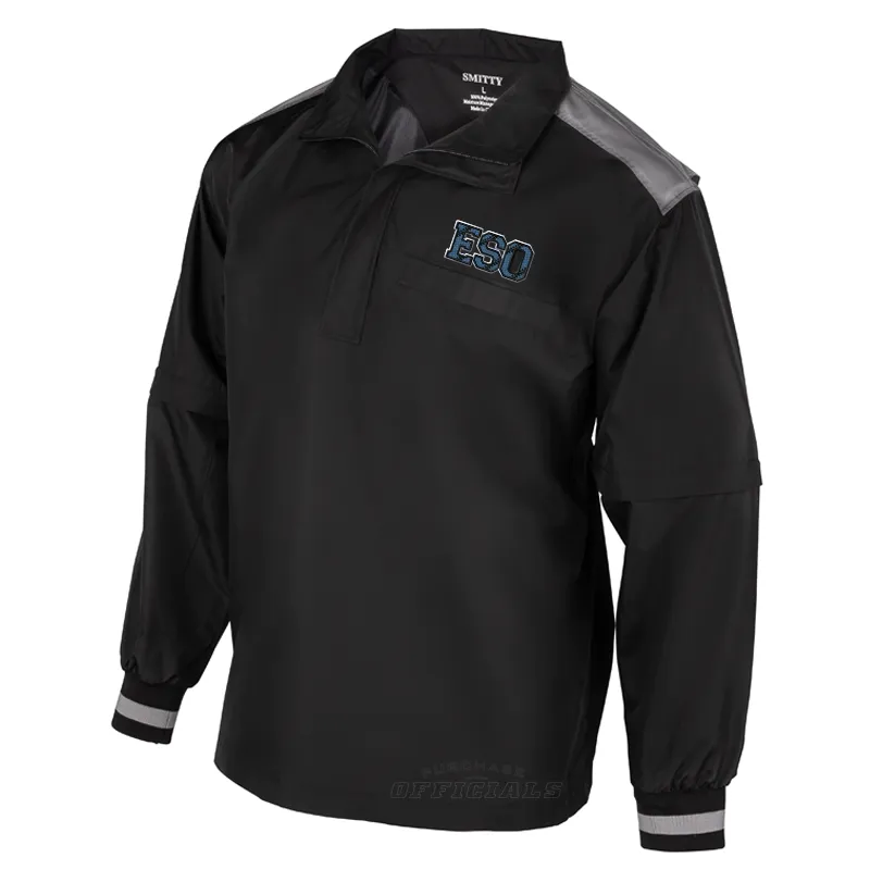 ESO Logo MLB Convertible Pullover Umpire Jacket Modular Attachment System Ergonomic Articulation