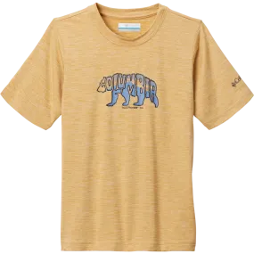 Youth Mount Echo Short Sleeve Graphic Shirt Double Needle Hemming Simple Dress
