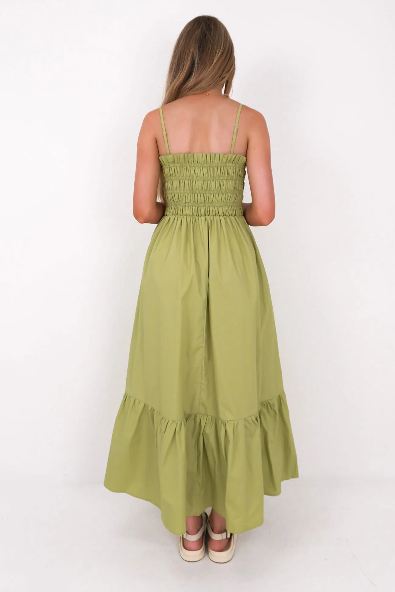 Smart Layers Colette Midi Dress Sage