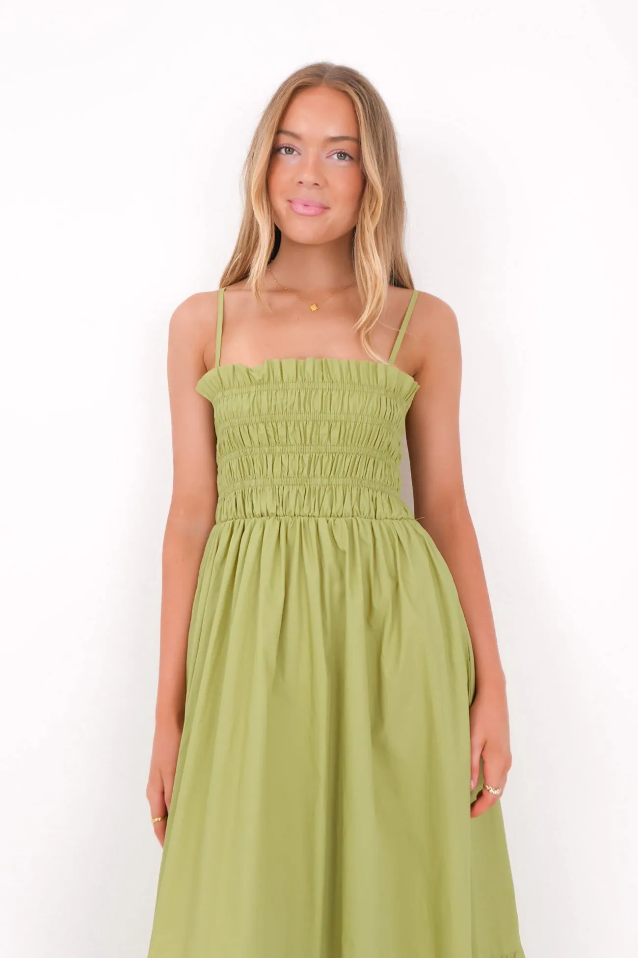 Calm Flow Colette Midi Dress Sage