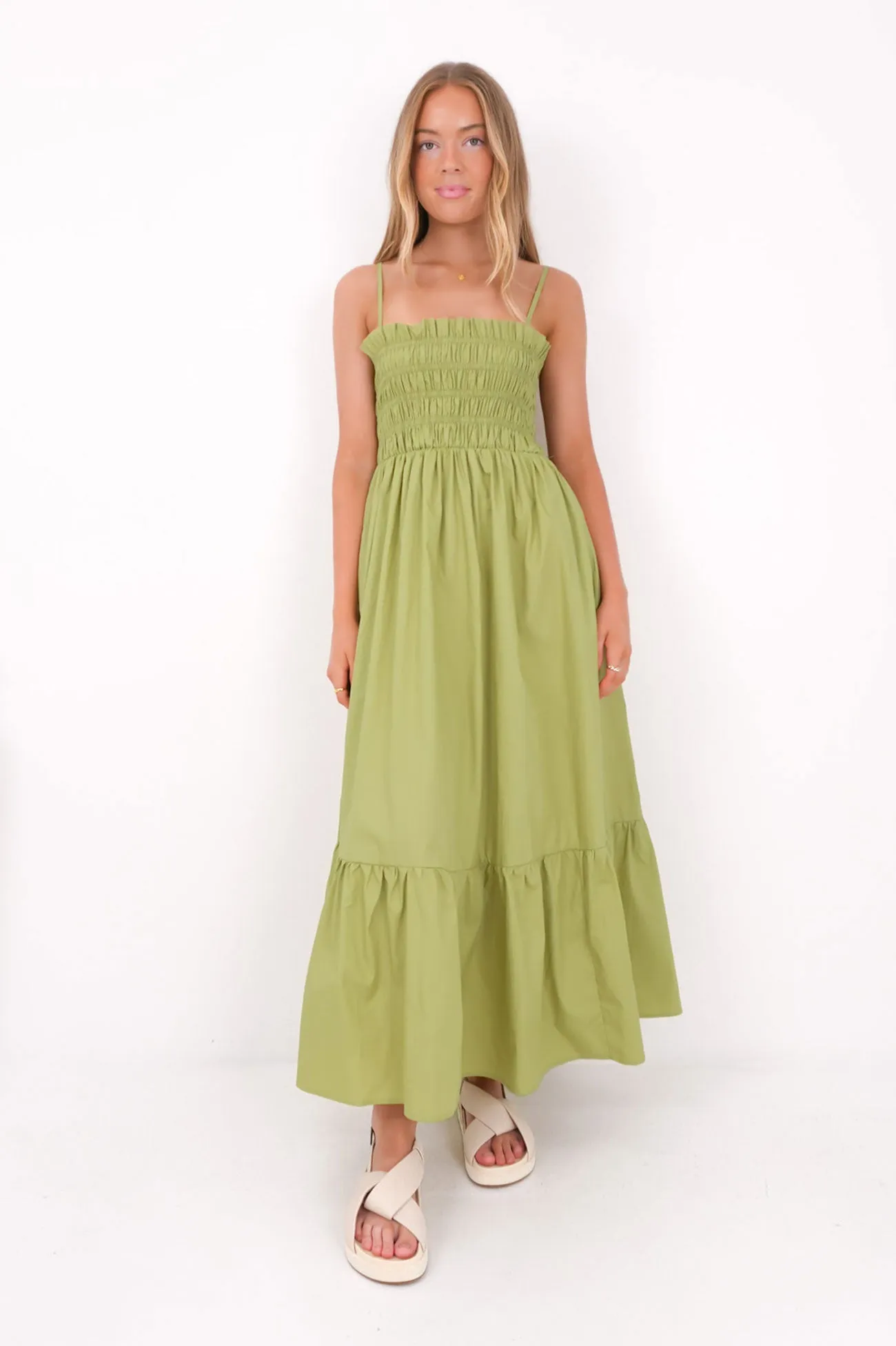 Cute Touch Colette Midi Dress Sage