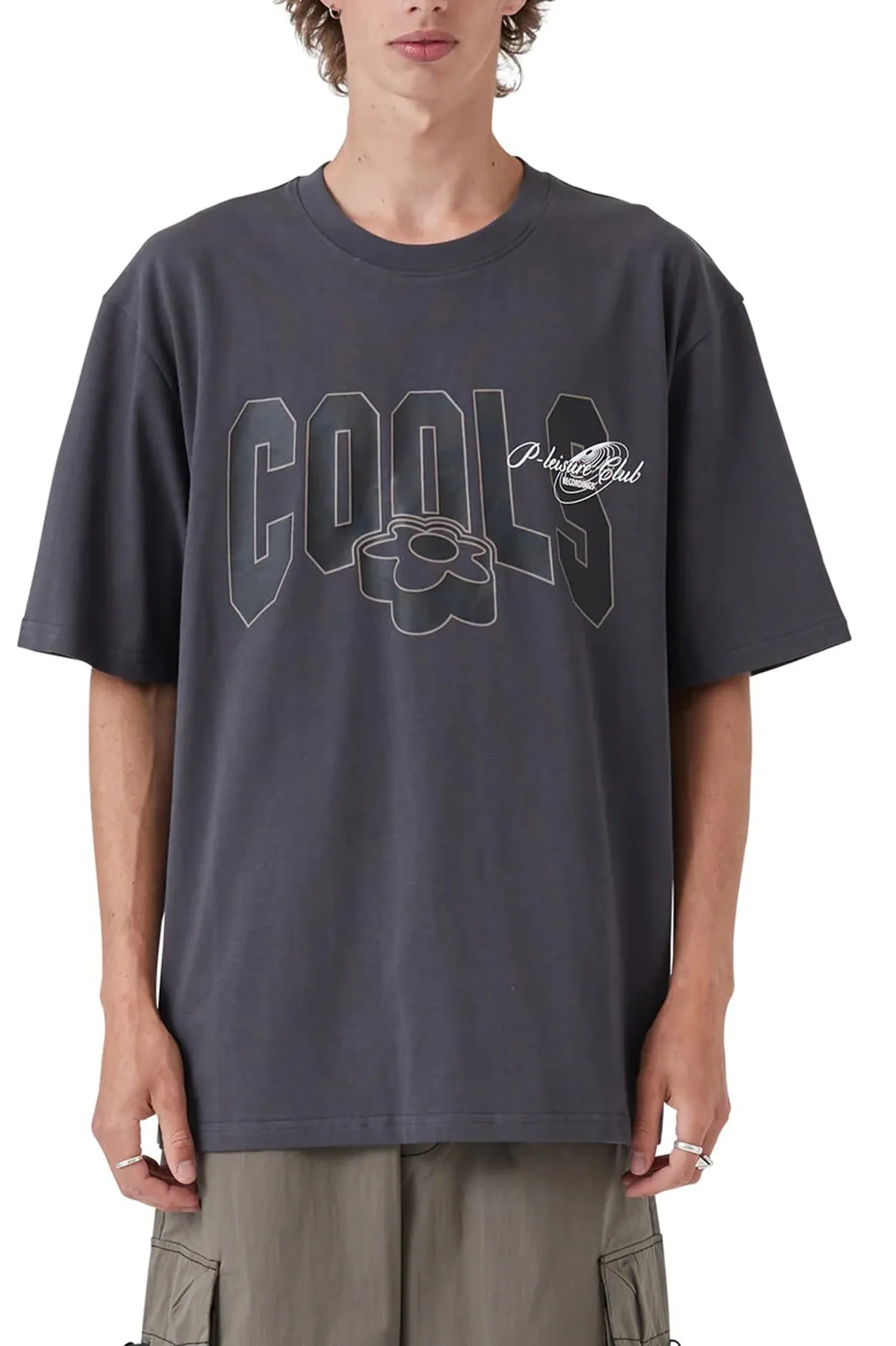 College Tee Washed Black LowImpactDye