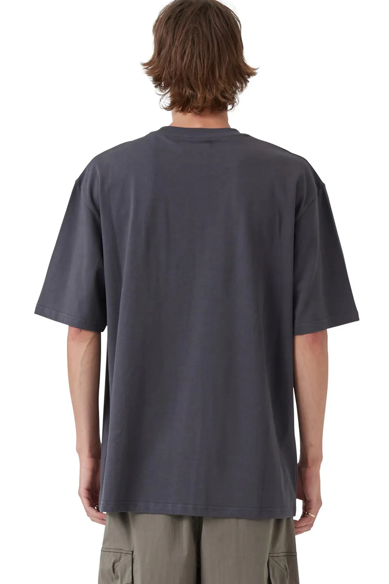 Bohemian Minimalist Look College Tee Washed Black