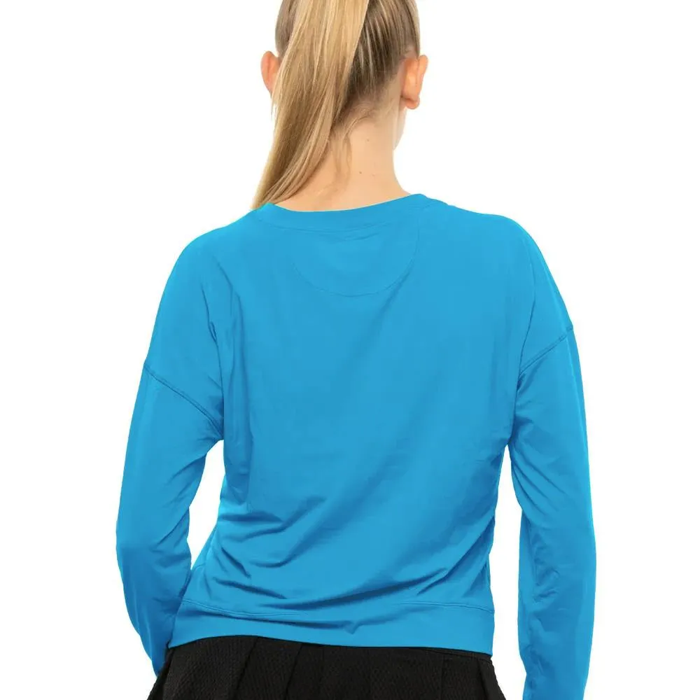 Ribbed Hem Color - Fastness Lucky in Love Women's Essentials Hype Longsleeve - Parrot Blue