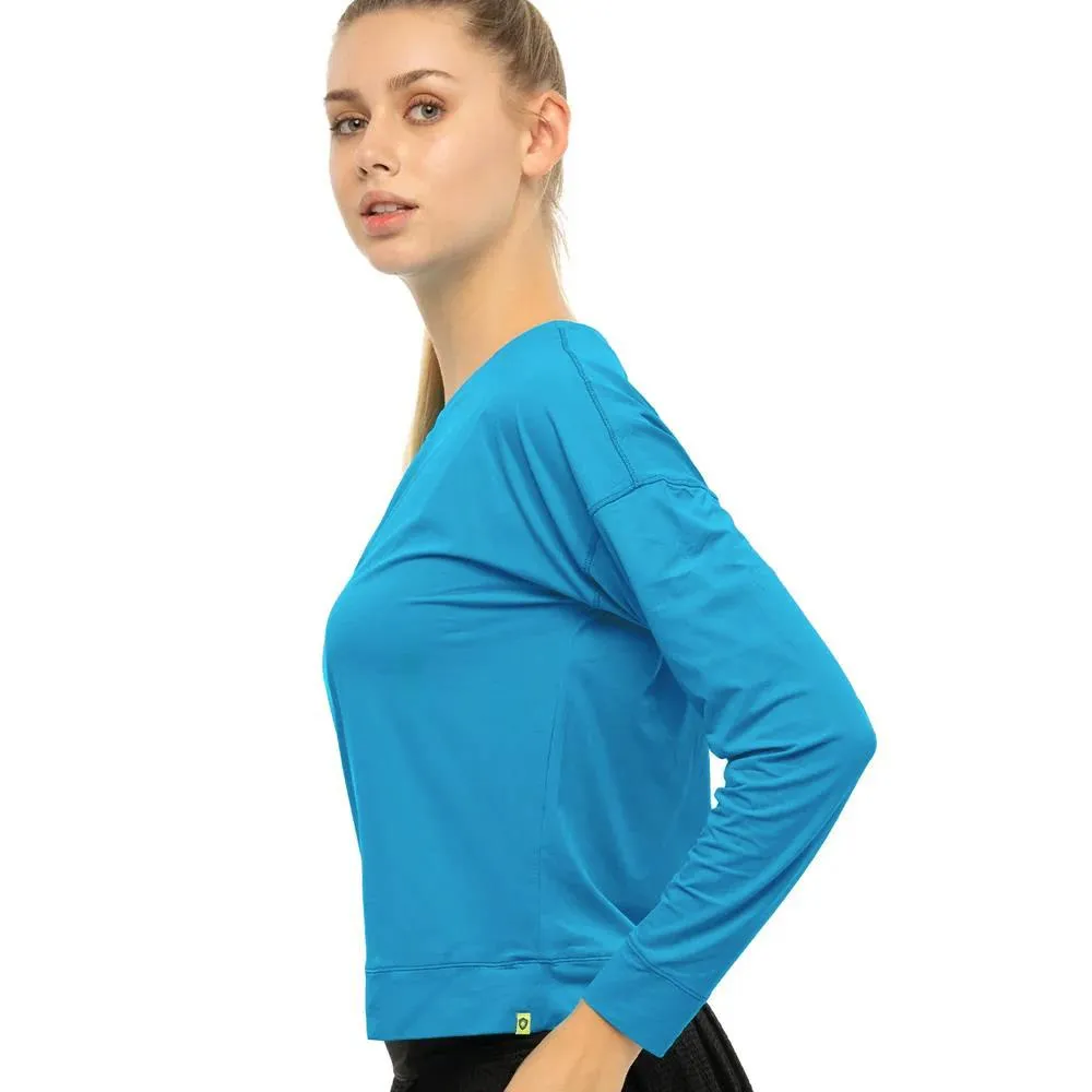 Lace-Up Design Fashionable appearance Color - Fastness Lucky in Love Women's Essentials Hype Longsleeve - Parrot Blue