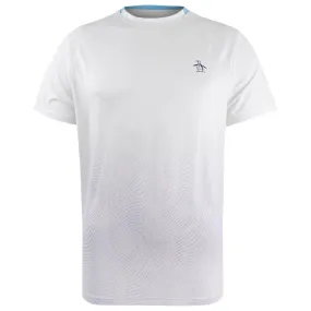 Color - Fastness Penguin Men's Performance Ombre Block Tee - Bright White Cotton button-down
