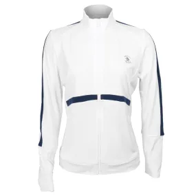 Color - Fastness Penguin Women's Performance Jacket - Bright White/Navy Stylish Appeal Silk