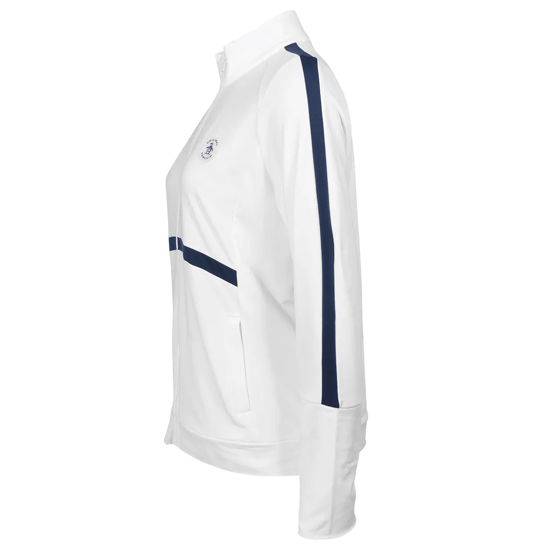 Hook-and-eye closure Sporty Color - Fastness Penguin Women's Performance Jacket - Bright White/Navy