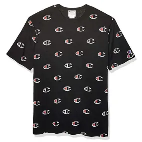 Short Sleeve Scribble Logo T-Shirt Washable Printed Pattern