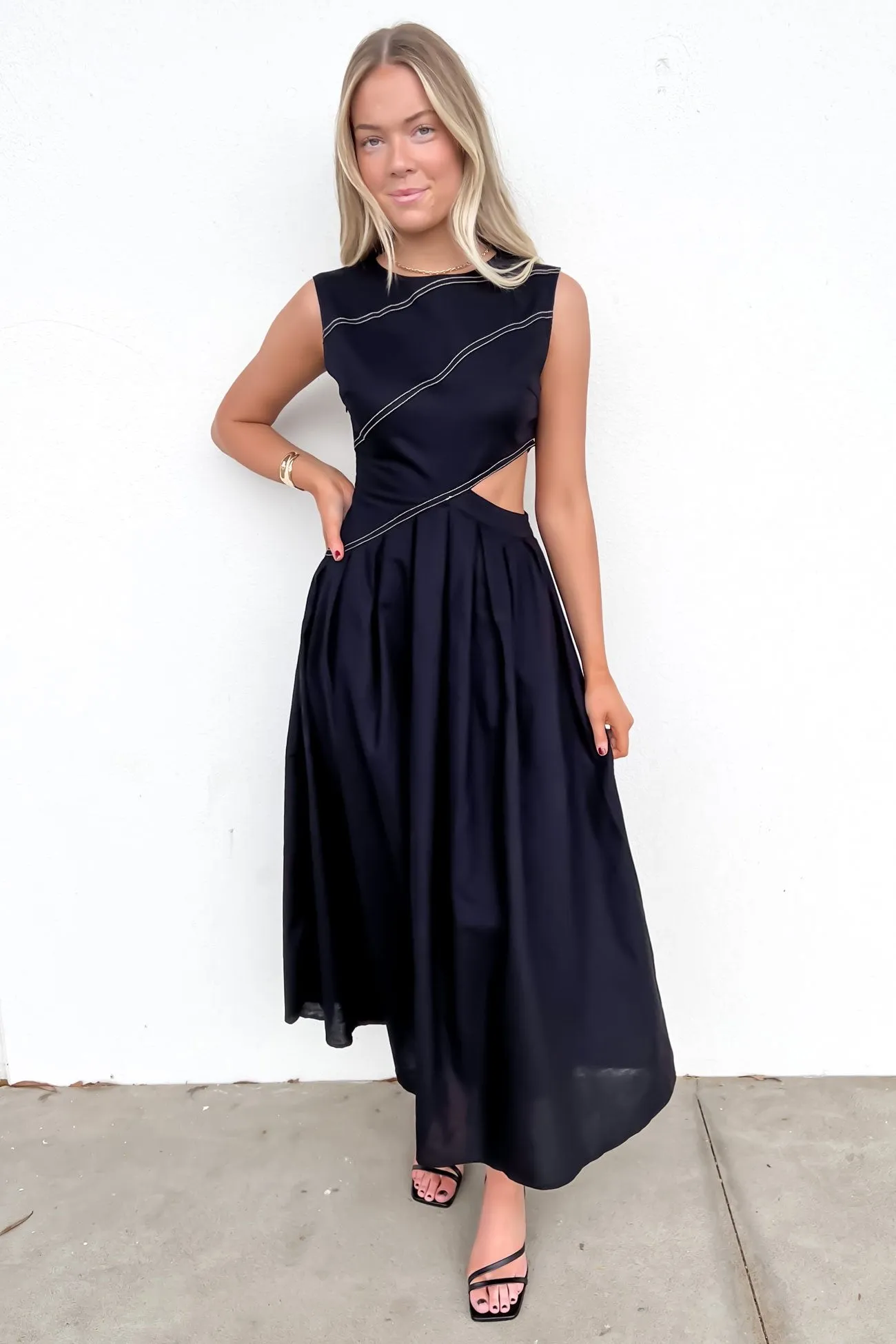 Colson Midi Dress Black Timeless Layering
