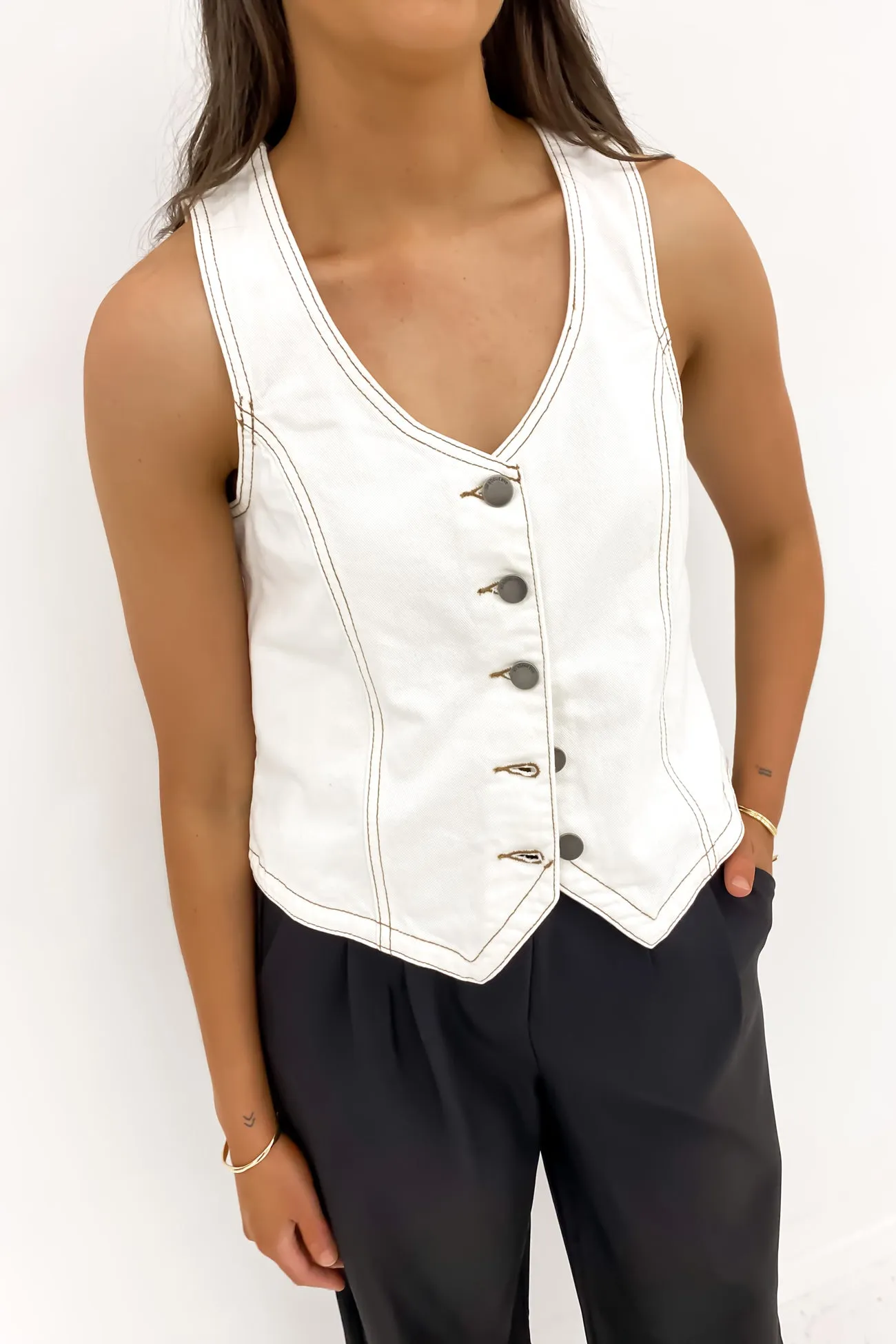 Choice Korin Vest Vintage White