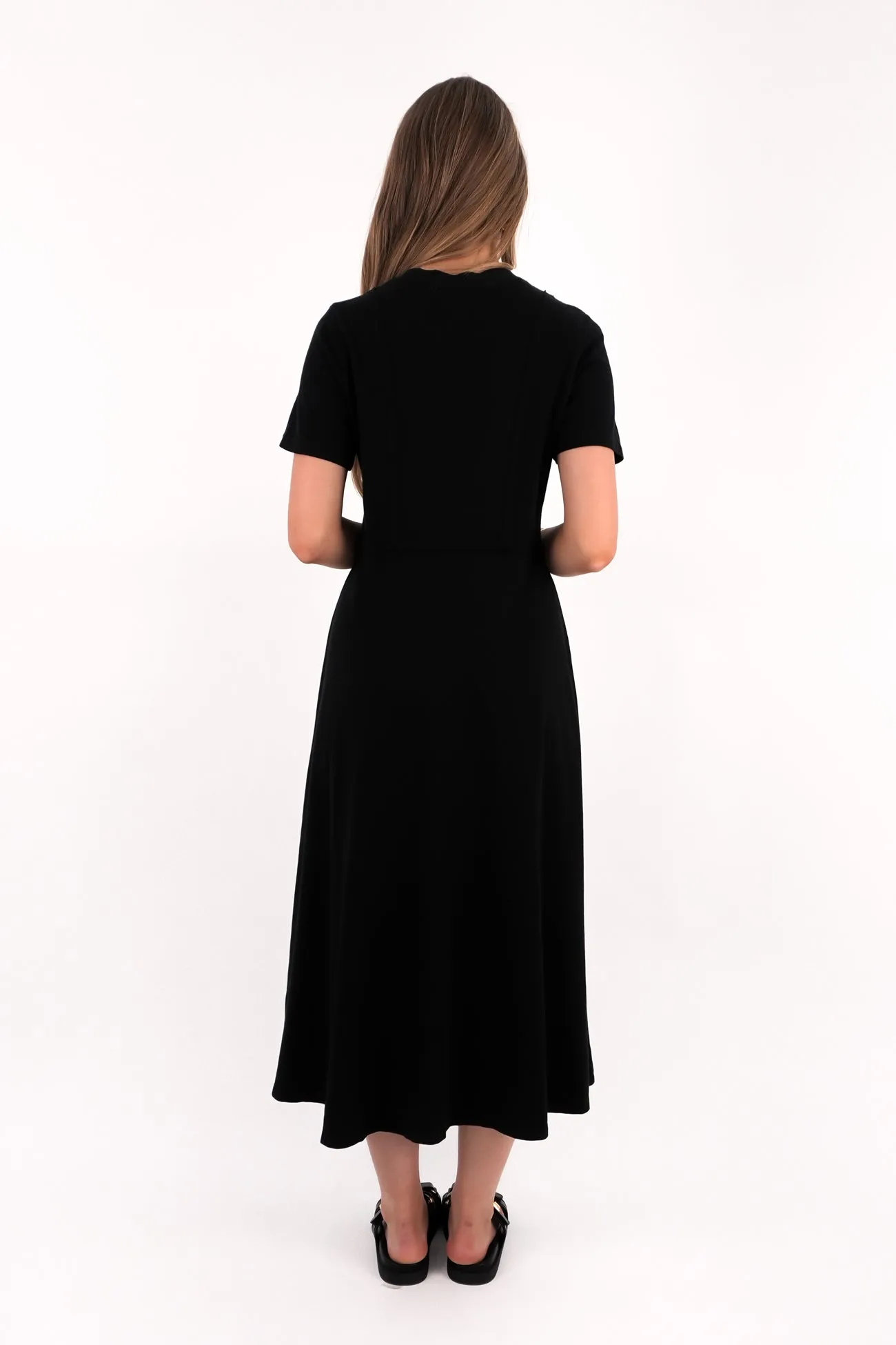 Eva Midi Dress Washed Black BreathableFabric