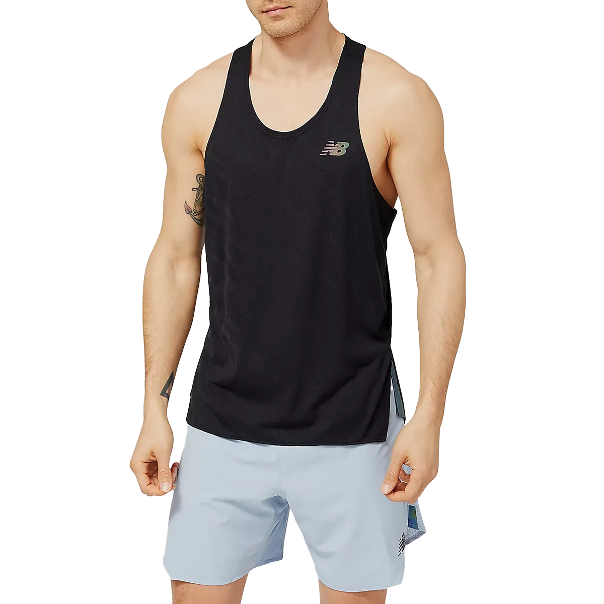 Cozy Layers Flexible Ribbed Cuffs Men's Q Speed Jacquard Singlet