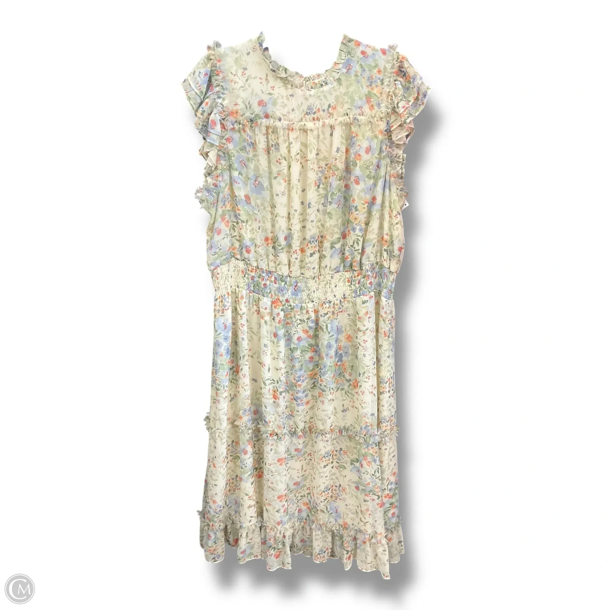 Dress Casual Midi By Cece In Floral Print, Size: 3x Party Perfect