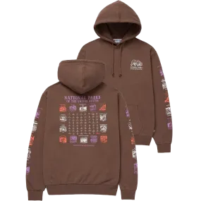 Soft touch layer Anti Pilling Treatment National Parks Pictograms Fill In Hoodie