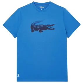 Comfortable Lacoste Men's Medvedev X  Croc Tee - Blue Durable Material Roll-Up