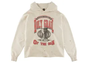 Saint Mxxxxxx X Denim Tears Holy Grail Hoodie Vintage Grey Stretchy Flattering Silhouette