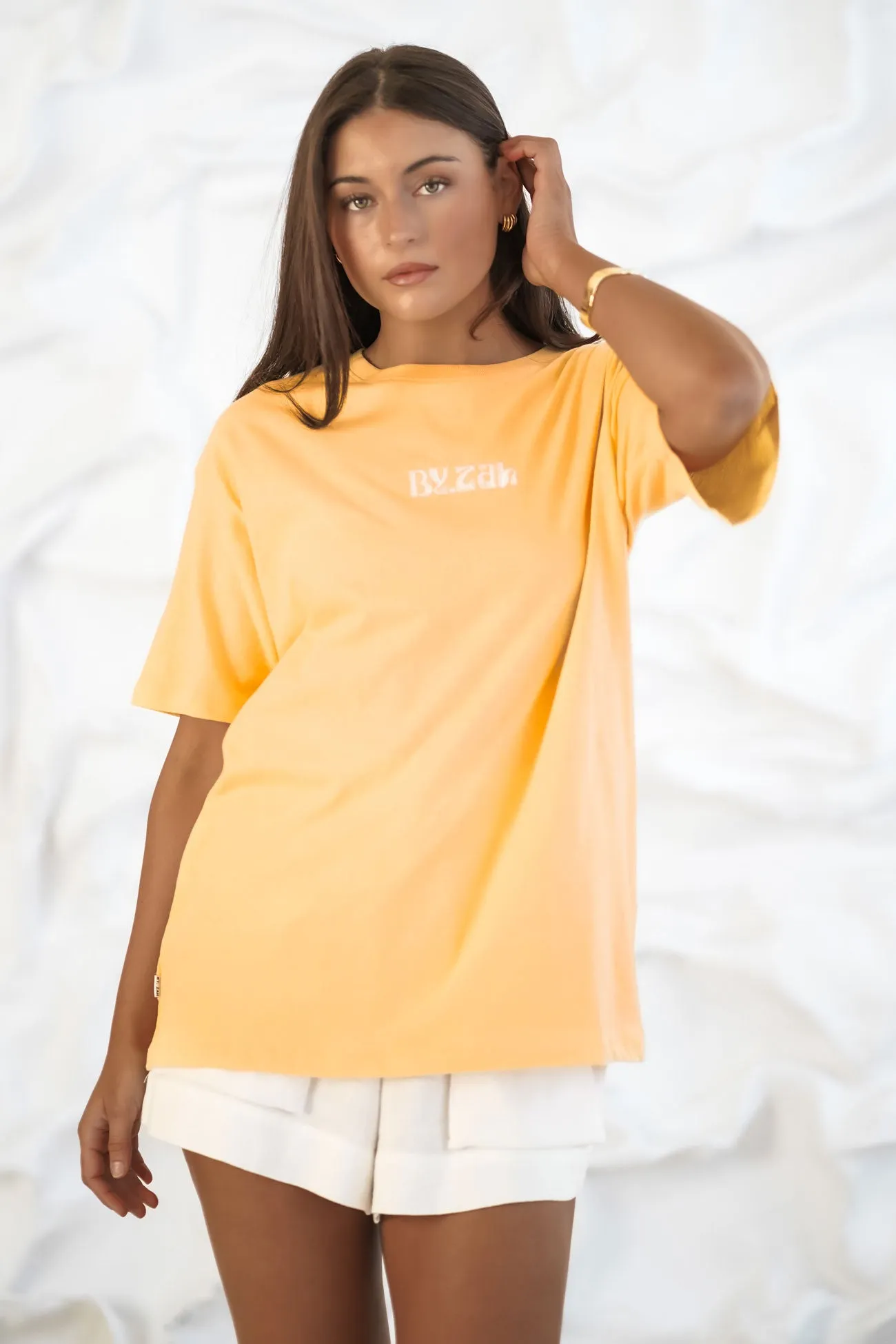ZAH ZAH Logo Tee Yellow Affordable accessibility Tear Resistant