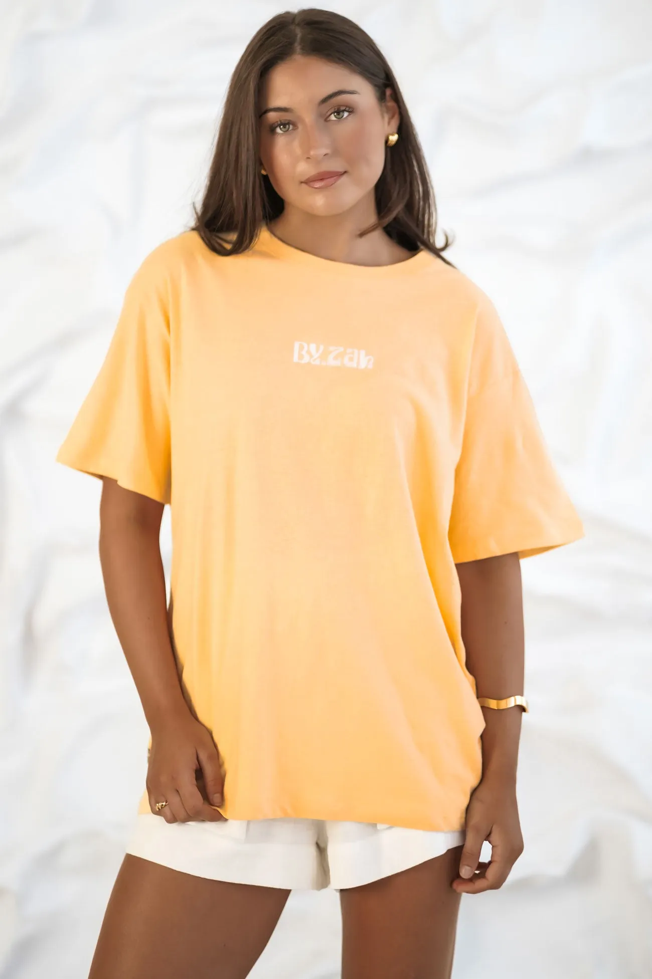 Seasonal Comfort Style ZAH ZAH Logo Tee Yellow