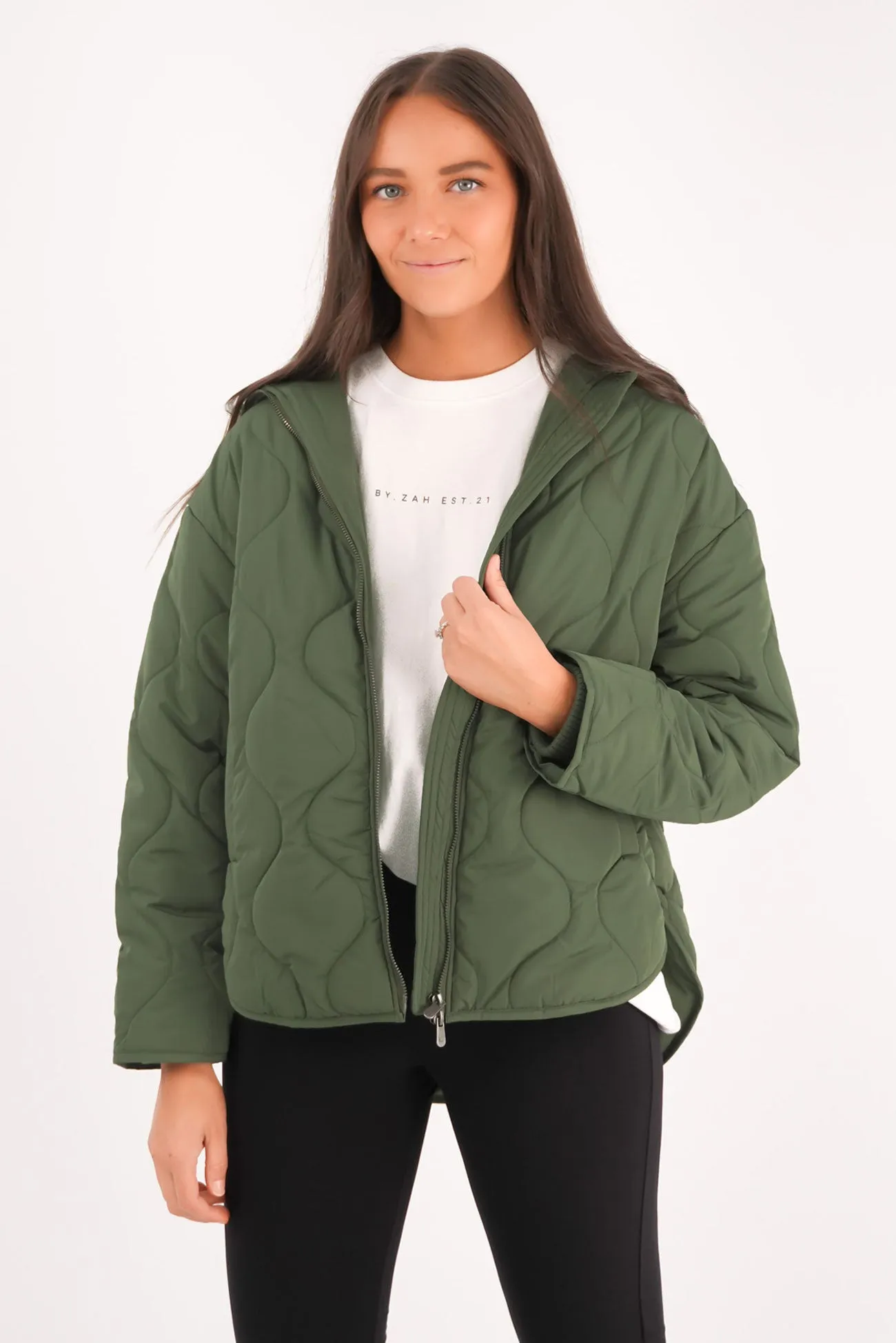 TearResistant Reinforcements Mellow Quilted Jacket Khaki