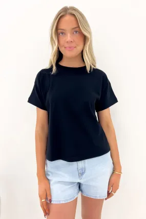 Habitat Tee Black Midweight Knit Versatile Layering