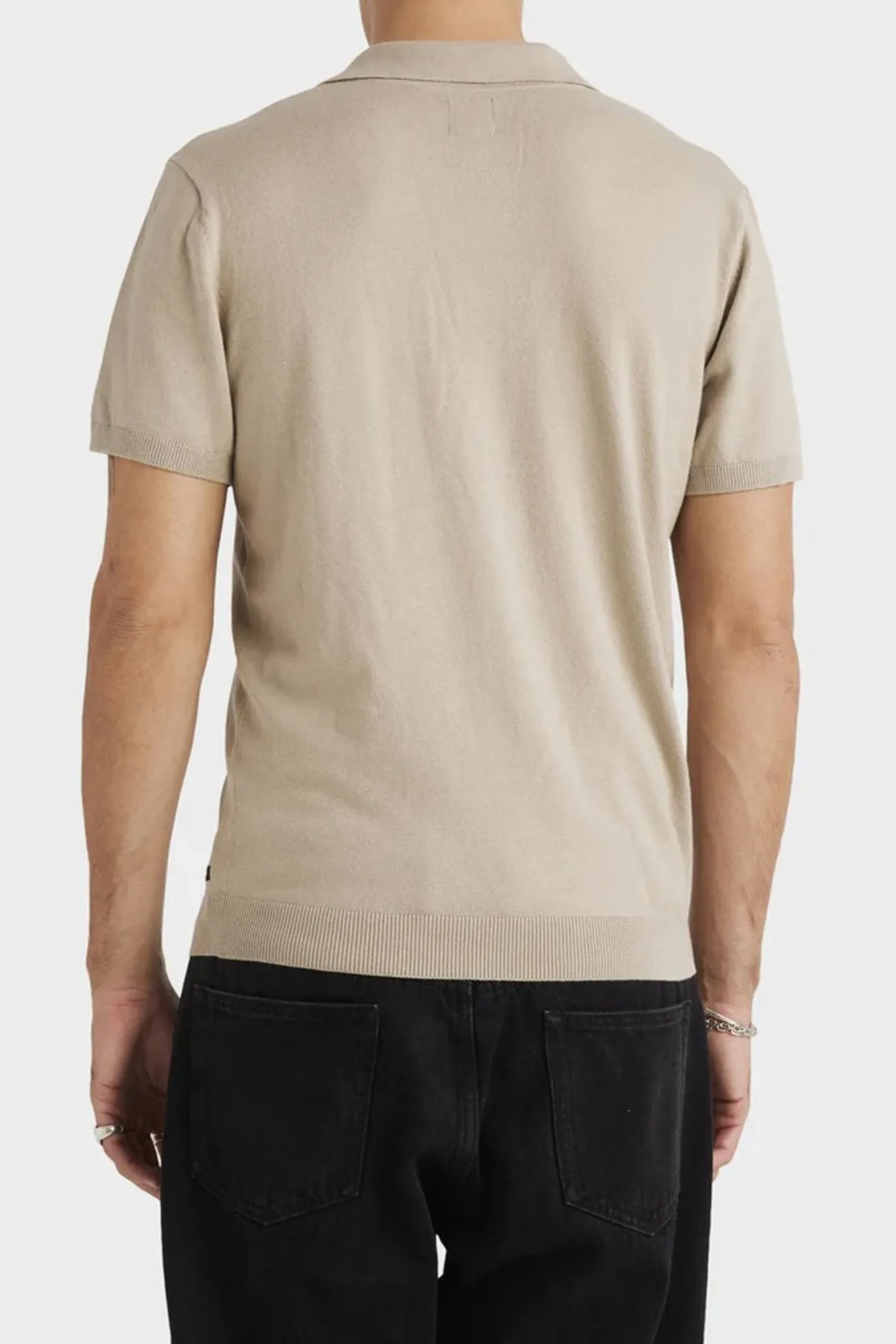 Premium Finish Quarter Zip Knit Light Khaki