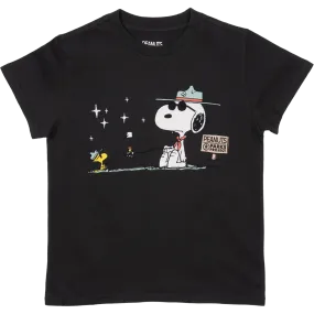 Youth Peanuts Happy Campers Tee Vintage Look Layering Piece