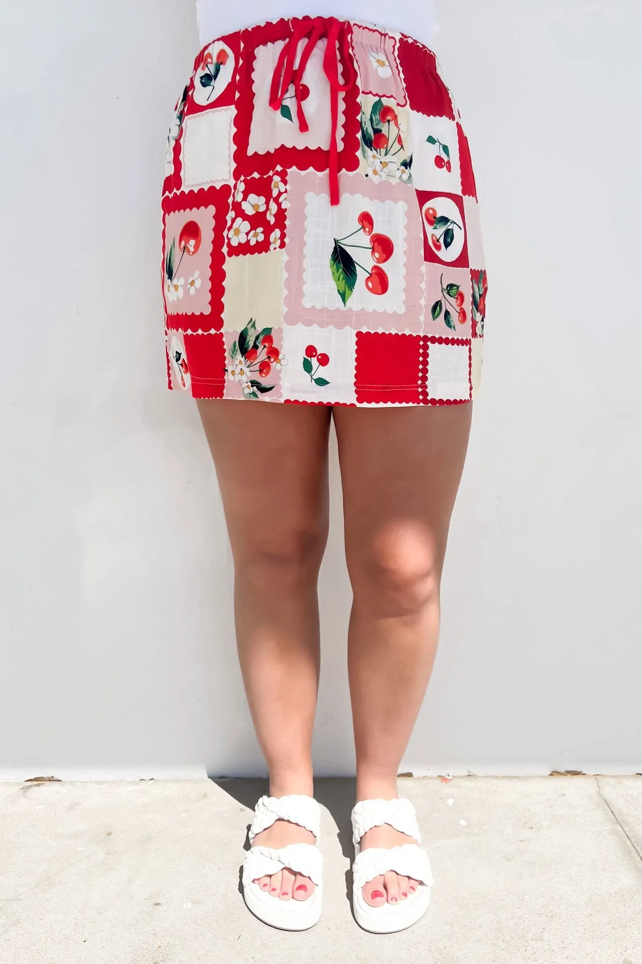 Fashionable Look Kinley Mini Skirt Cherry