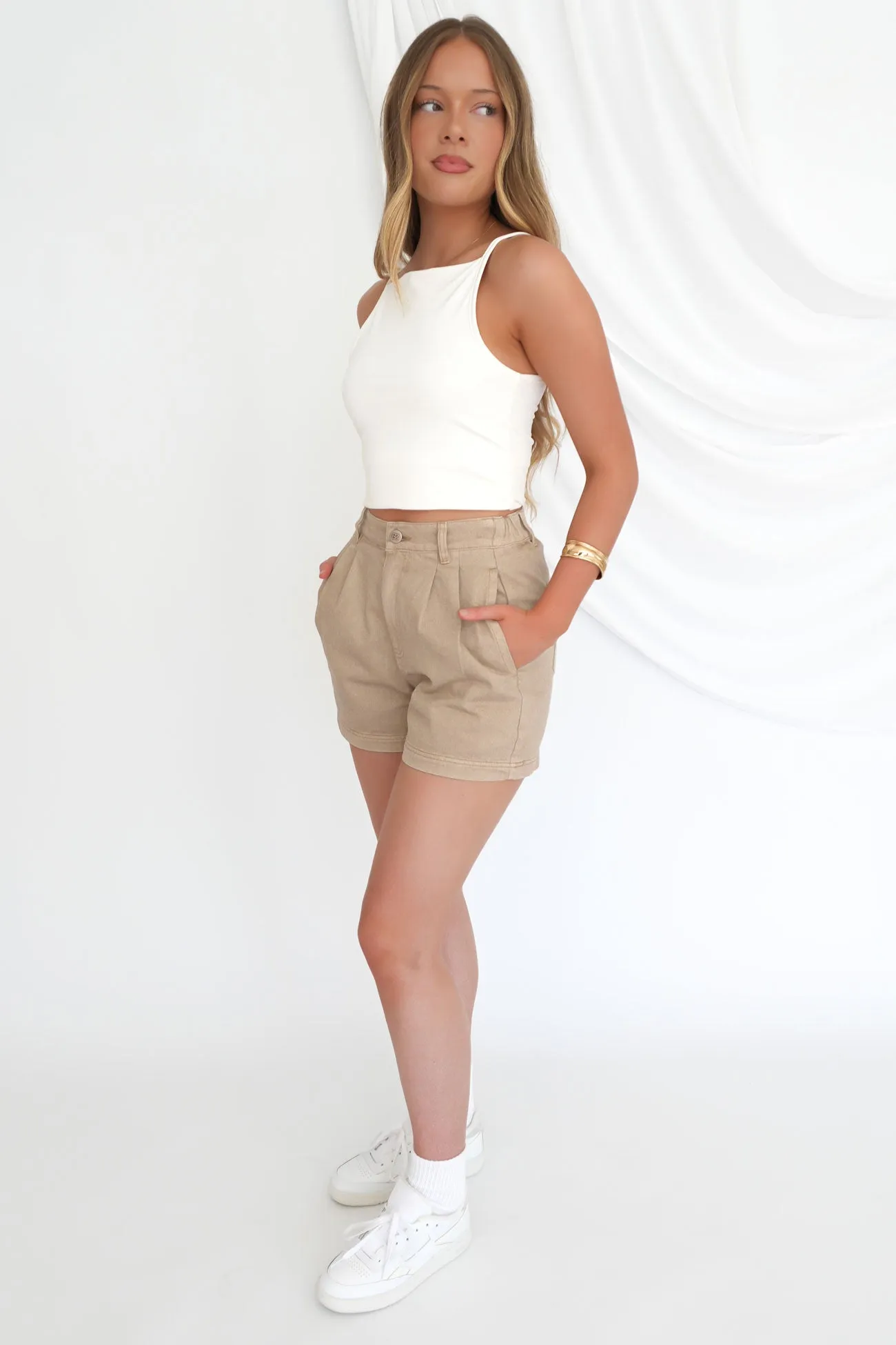 personalized option Tatum Denim Short Beige