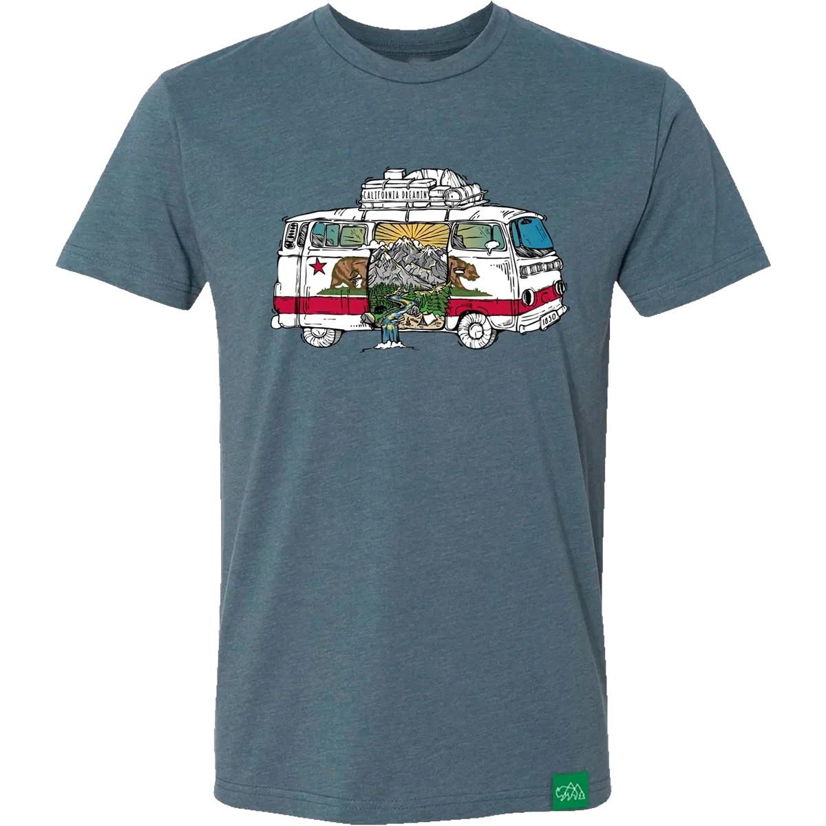 Men's California Road Trip Tee EcoFriendly Dye Process