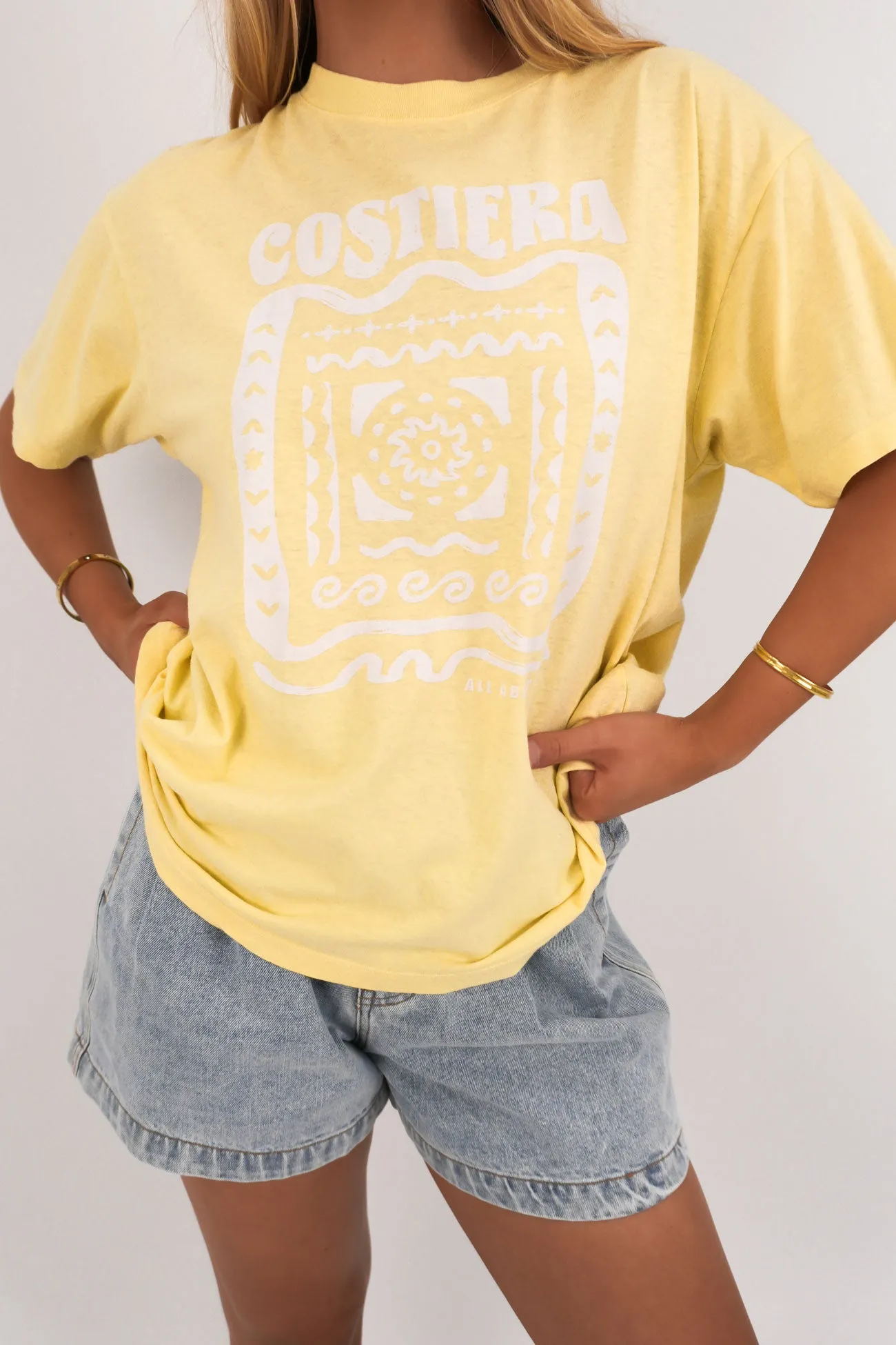 Costiera Relaxed Tee Yellow Urban Smart Ethically Sourced Cotton