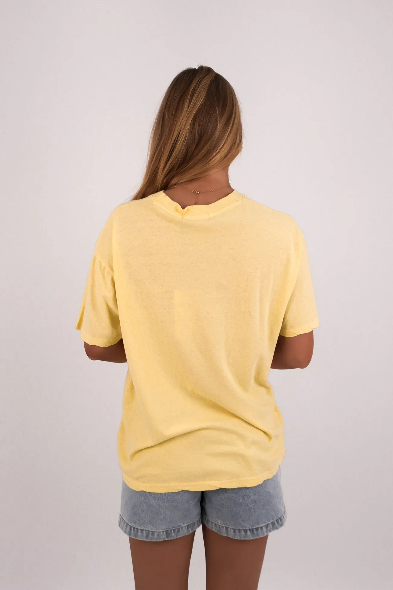 Costiera Relaxed Tee Yellow Trendy Top Quick Dry Material