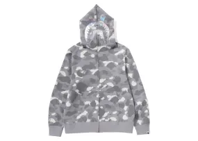 Bape City Camo Shark Full Zip Hoodie (Ss24) Gray Recycled materials