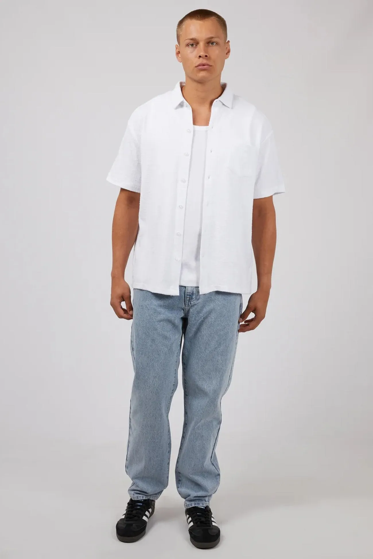UV Protection stain resistant coating Cove Short Sleeve Shirt White