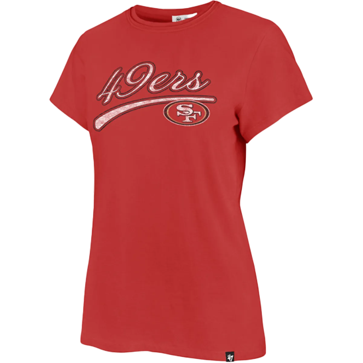 Women's 49ers Believer Frankie Tee Durable Stitching AdvancedMoistureManagement