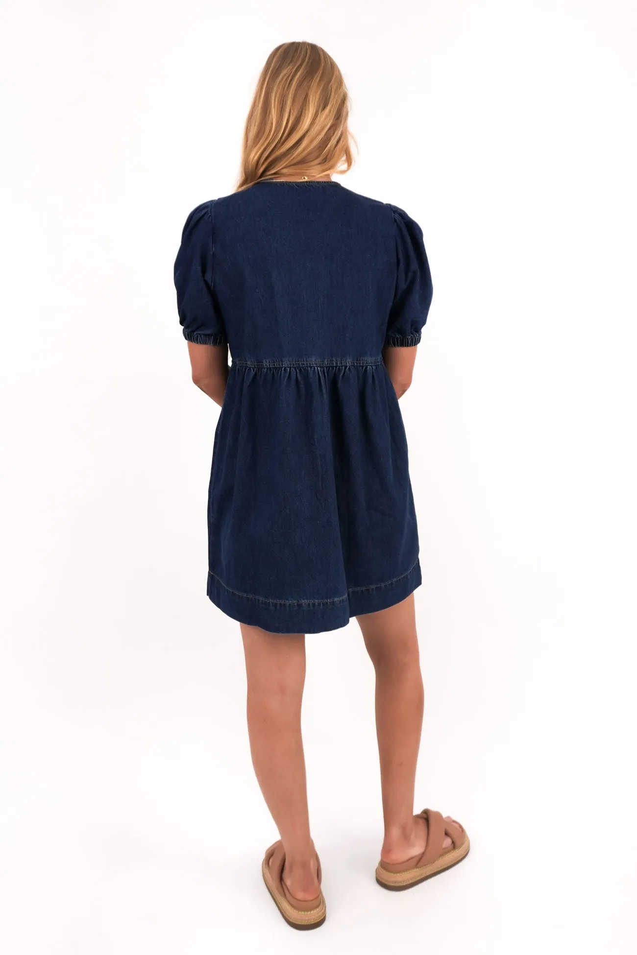 Amalie Mini Dress Dark Blue Neutral Finish Mix-And-Match
