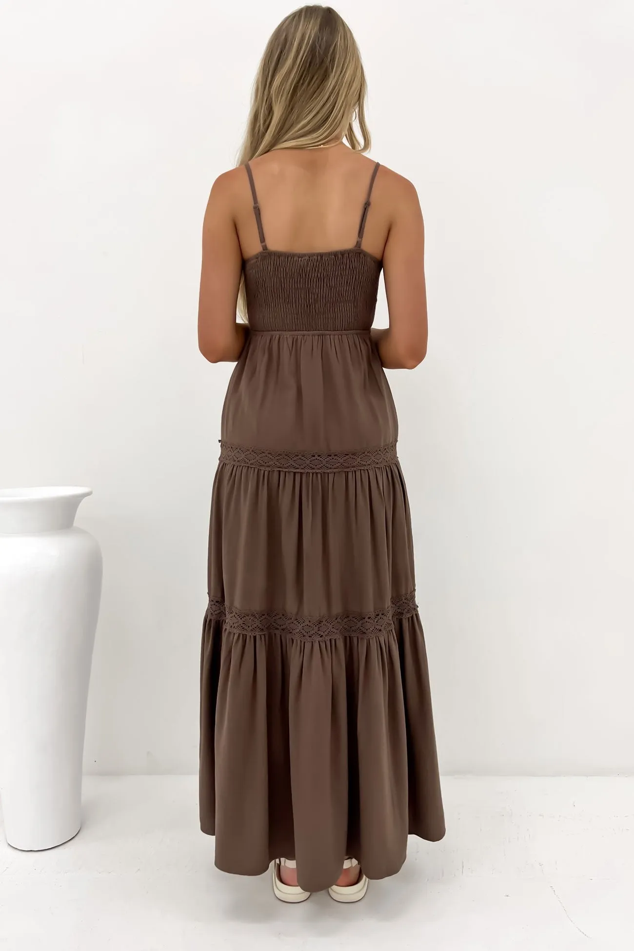 Neutral Look Satin Glow Toledo Maxi Dress Brown