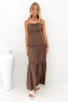 Toledo Maxi Dress Brown Subtle Motion